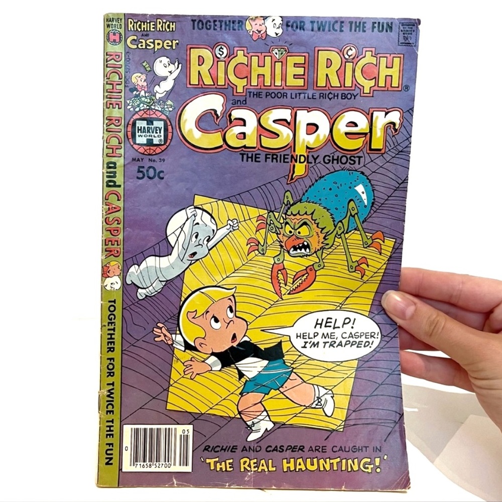 Vintage 1981 Richie Rich and Casper The Friendly Ghost Comic Book No 39 Feature